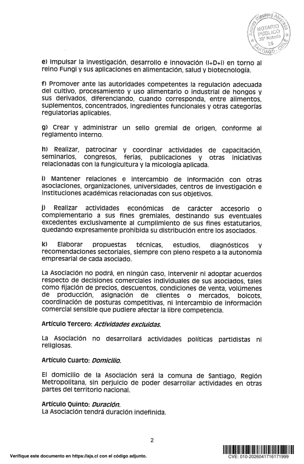 Estatutos SNF A.G., página 3