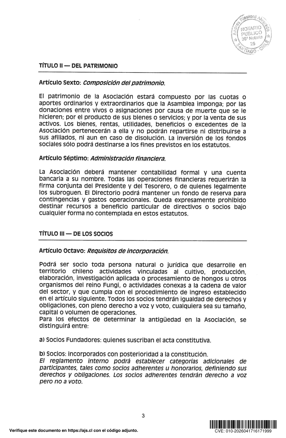 Estatutos SNF A.G., página 4