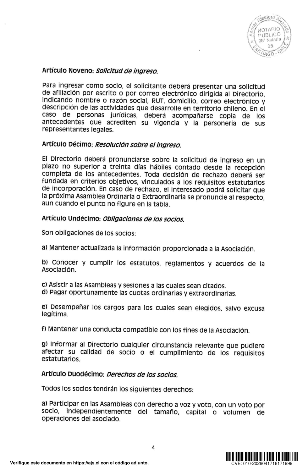 Estatutos SNF A.G., página 5