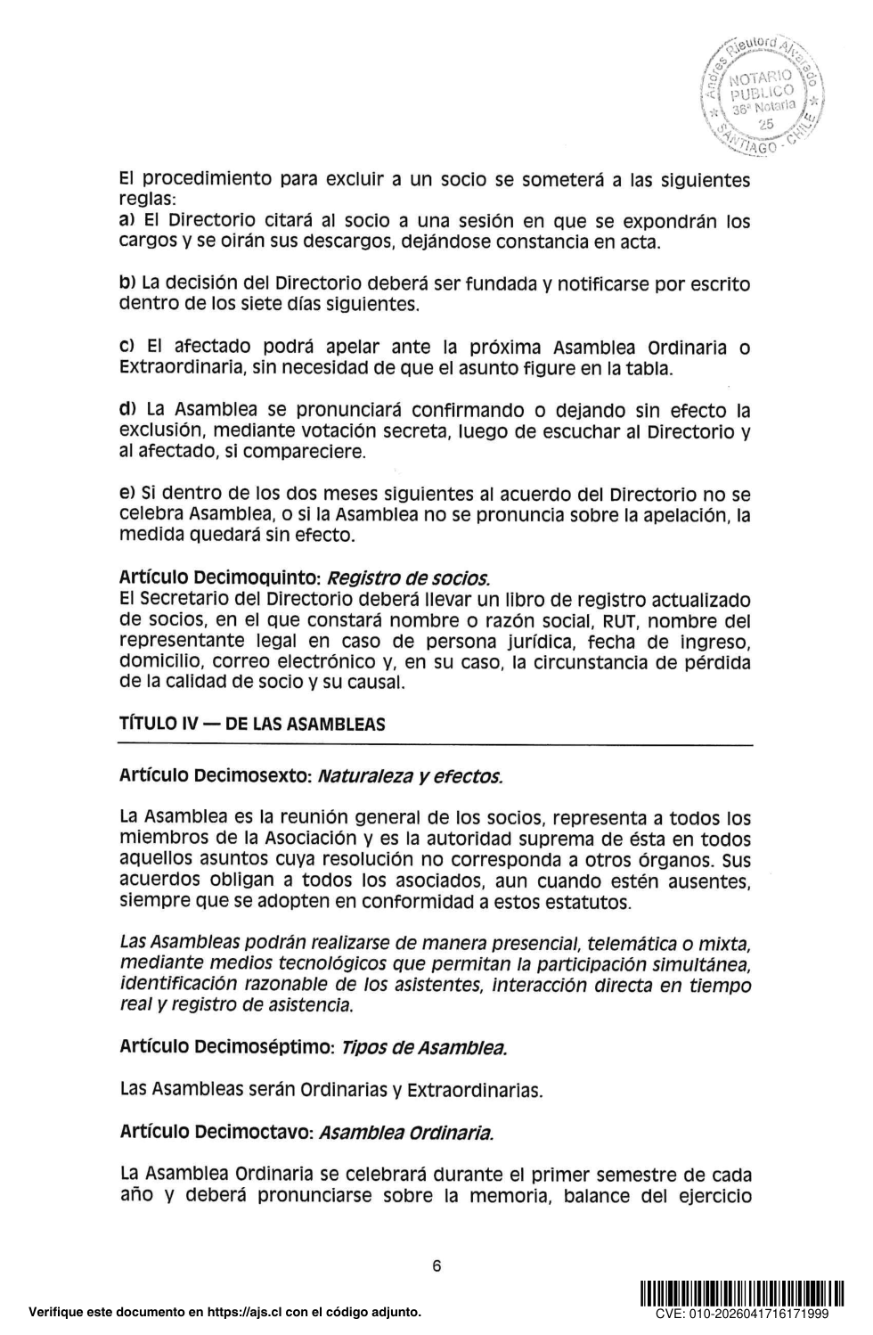 Estatutos SNF A.G., página 7