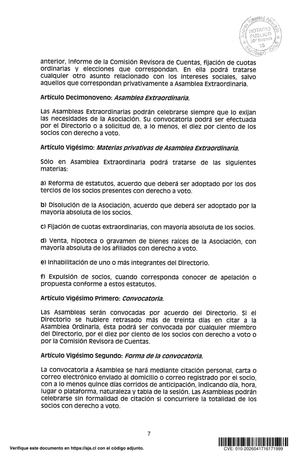 Estatutos SNF A.G., página 8