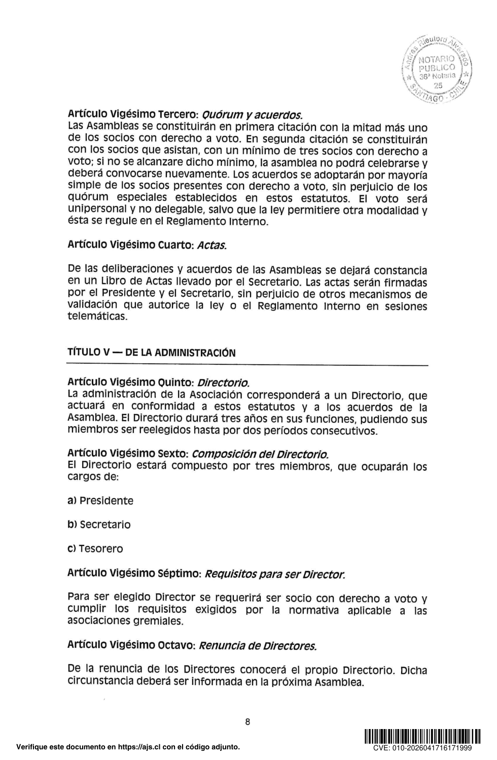 Estatutos SNF A.G., página 9